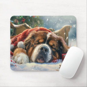 Tibetansk Mastiff Hund Jul Festlig Musmatta