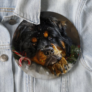 Tibetansk Mastiff Hund jul Knapp