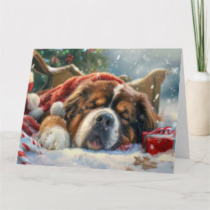 Tibetansk Mastiff Hund jul Kort