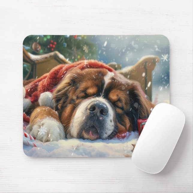 Tibetansk Mastiff Hund jul Musmatta (Med mus)