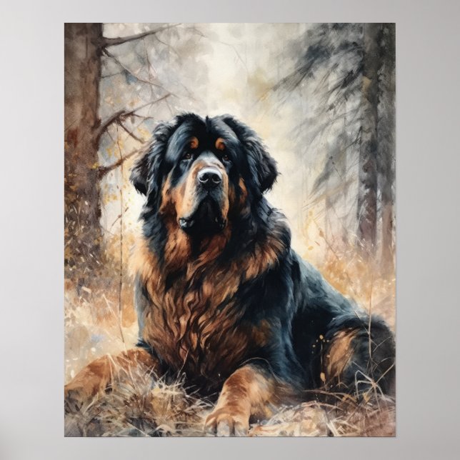 Tibetansk Mastiff Hund Konsttryck Poster (Framsidan)