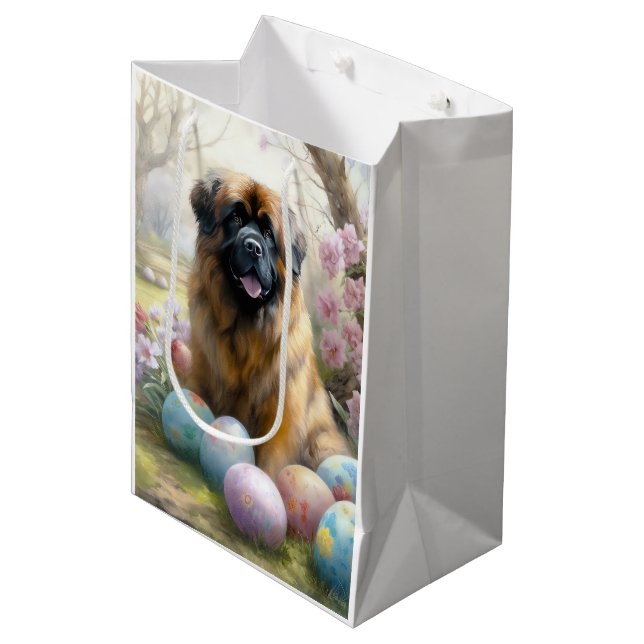 Tibetansk Mastiff Hund med Påskägg Semester  (Framsidan Vinklad)