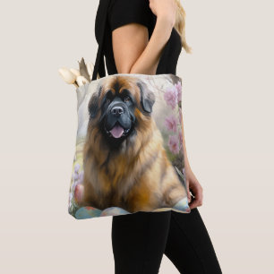 Tibetansk Mastiff Hund med Påskägg Semester Tygkasse