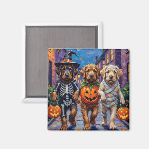 Tibetansk Mastiff Hundar i Halloween-kostymer Magnet