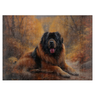 Tibetansk mastiff i Höst löv Fall Inspire