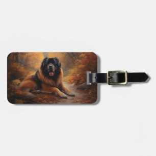 Tibetansk mastiff i Höst löv Fall Inspire Bagagebricka
