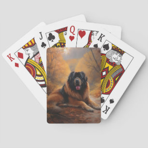 Tibetansk mastiff i Höst löv Fall Inspire Casinokort