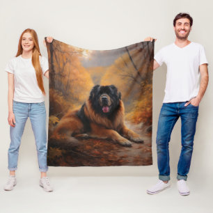 Tibetansk mastiff i Höst löv Fall Inspire Fleecefilt