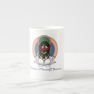 Tibetansk Mastiff Lotus Flower Benporslin Mugg