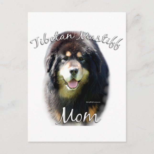 Tibetansk Mastiff Mamma 2 Vykort (Framsida)