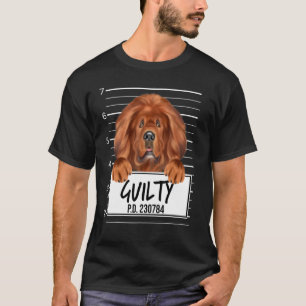 Tibetansk Mastiff Mugshot Guilty Hund T Shirt