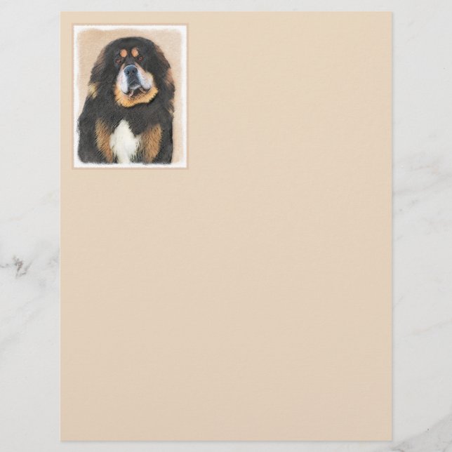 Tibetansk Mastiff Painting - Cute Original Hund Ar (Framsida)