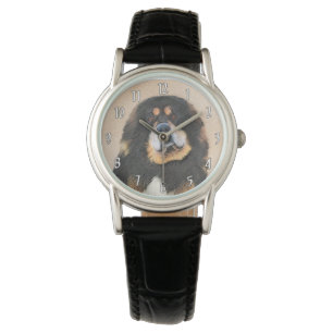 Tibetansk Mastiff Painting - Cute Original Hund Ar Armbandsur