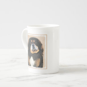 Tibetansk Mastiff Painting - Cute Original Hund Ar Benporslin Mugg