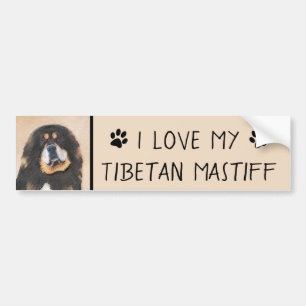 Tibetansk Mastiff Painting - Cute Original Hund Ar Bildekal