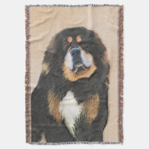 Tibetansk Mastiff Painting - Cute Original Hund Ar Filt
