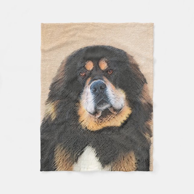 Tibetansk Mastiff Painting - Cute Original Hund Ar Fleecefilt (Framsidan)