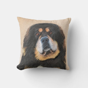 Tibetansk Mastiff Painting - Cute Original Hund Ar Kudde
