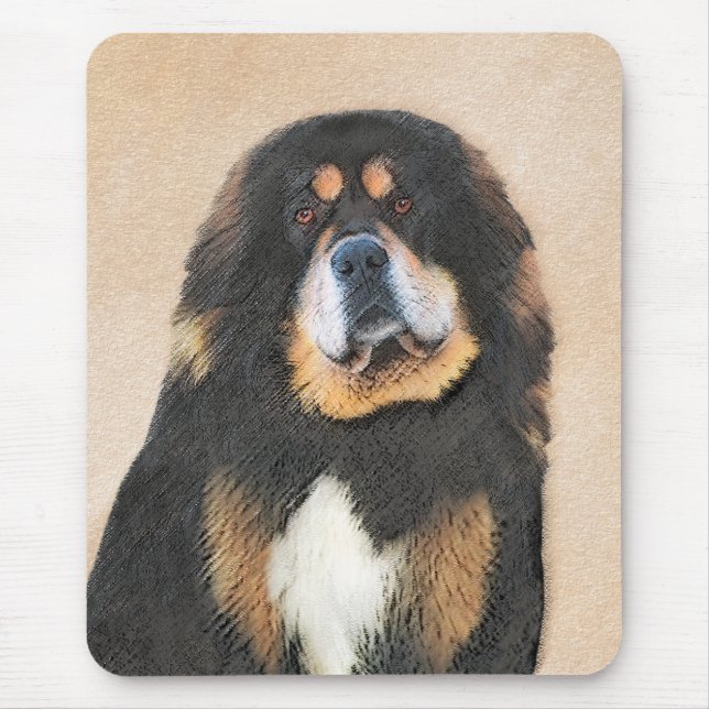 Tibetansk Mastiff Painting - Cute Original Hund Ar Musmatta (Framsidan)
