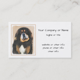 Tibetansk Mastiff Painting - Cute Original Hund Ar Visitkort