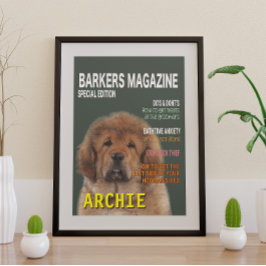 Tibetansk Mastiff Parody Magazine Cover Poster