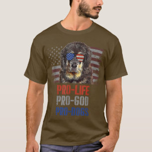 Tibetansk Mastiff Pro Life Pro God Pro Hundar T Shirt