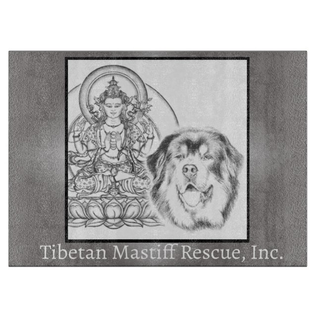 Tibetansk Mastiff Rädding Logotyp Clearboard Board (Framsidan)