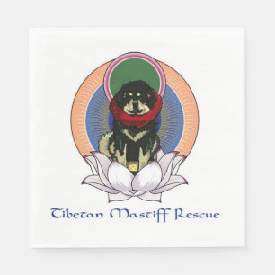 Tibetansk Mastiff Rädding Logotyp napkin Pappersservett
