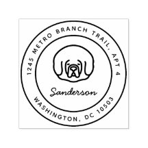 Tibetansk Mastiff Returadress Frimärke Self-Inking