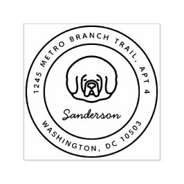 Tibetansk Mastiff Returadress Frimärke Self-Inking Självfärgande Stämpel