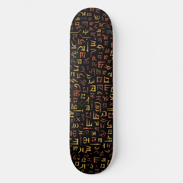 tibetansk mini skateboard bräda 18,5 cm (Framsida)