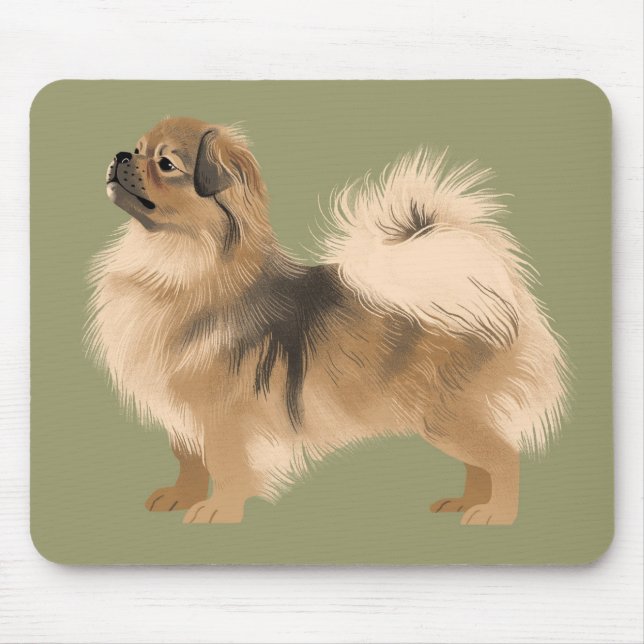 Tibetansk (mörk sable) Mouse Pad Musmatta (Framsidan)