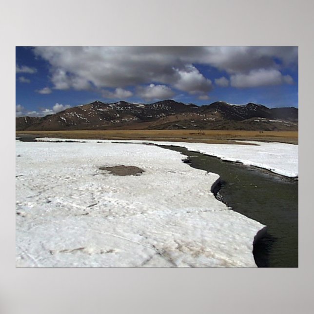 Tibetansk Plateau White Snö Poster (Framsidan)