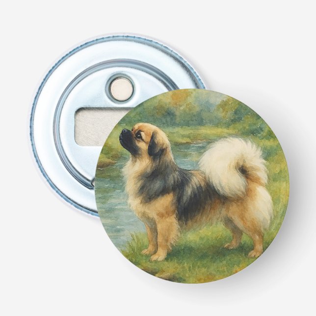 Tibetansk Spaniel Flasköppnare (Framsidan)