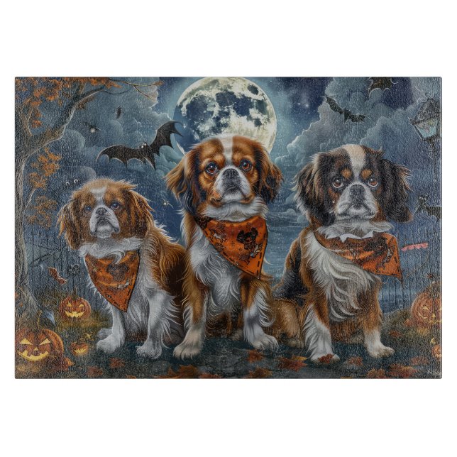 Tibetansk Spaniel Halloween Kuslig  (Framsidan)