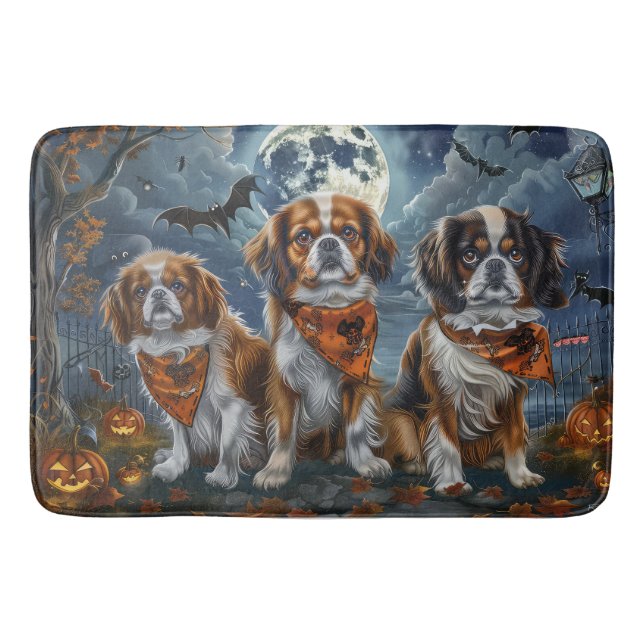 Tibetansk Spaniel Halloween Kuslig  Badrumsmatta (Framsidan)