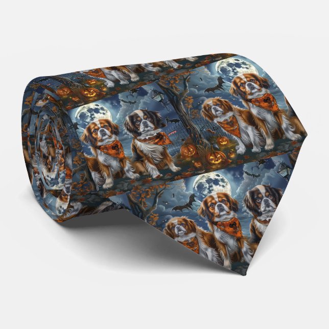 Tibetansk Spaniel Halloween Kuslig Slips (Rullad)