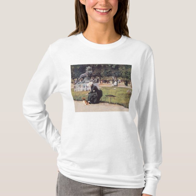 Tibetansk Spaniel i parken T Shirt (Framsida)