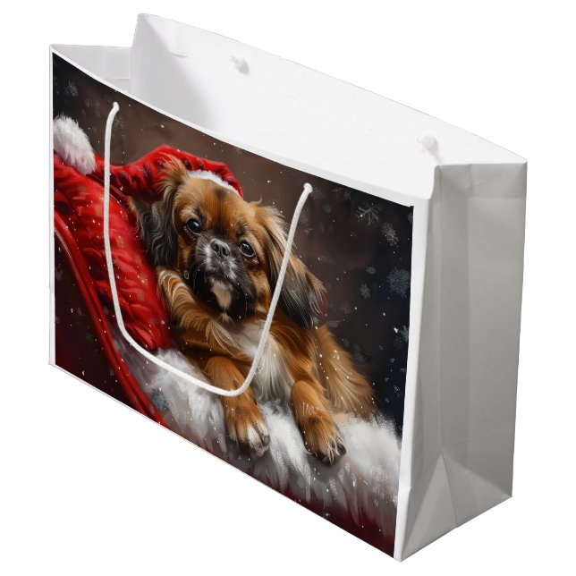 Tibetansk Spaniel Jul Festlig (Framsidan Vinklad)