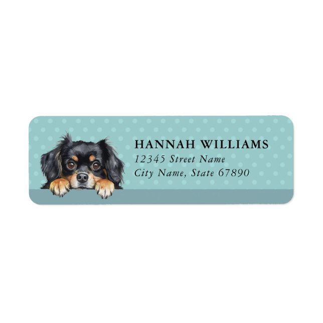 Tibetansk Spaniel Returadressetiketter Returadress Etikett (Framsidan)