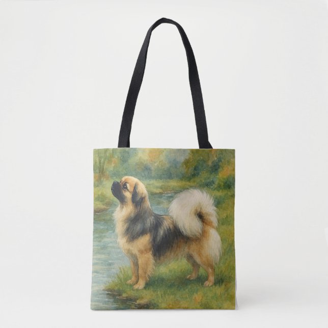Tibetansk Spaniel Tygkasse (Framsida)