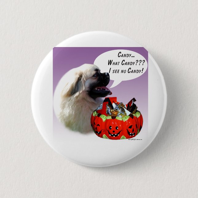 Tibetansk spanjor Halloween Candy Knapp (Framsida)