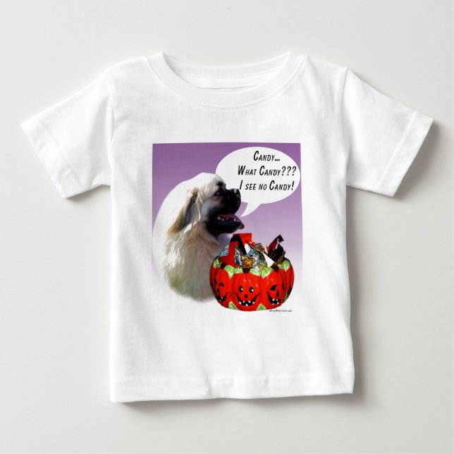 Tibetansk spanjor Halloween Candy Tee Shirt (Framsida)