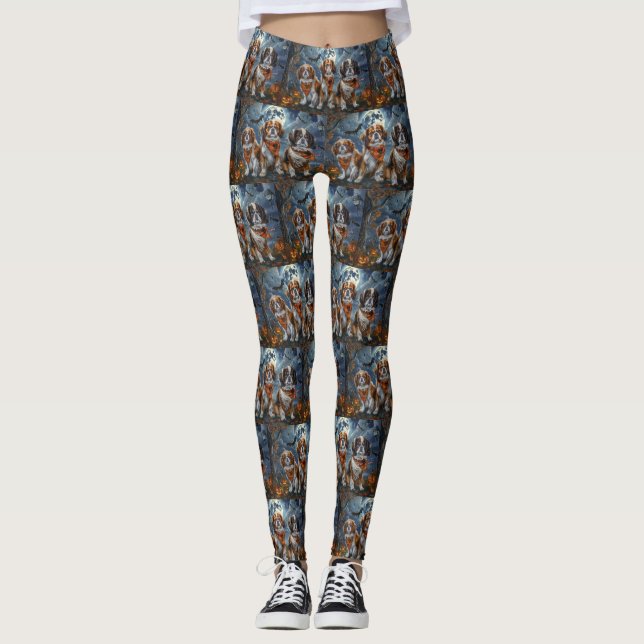 Tibetansk spanjor Halloween Spooky Leggings (Framsida)