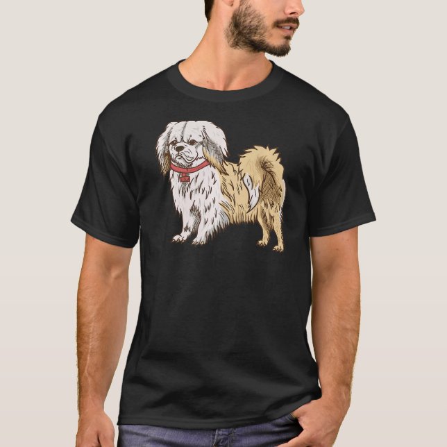 Tibetansk spanjor - Hund Identification - Hundar Ä T Shirt (Framsida)