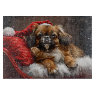 Tibetansk spansk Hund Jul Festive