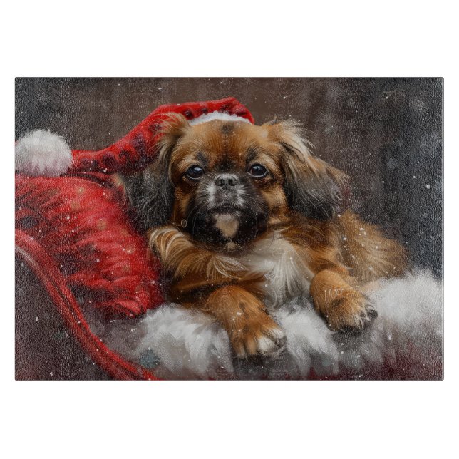Tibetansk spansk Hund Jul Festive (Framsidan)