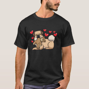 Tibetansk spansk Hund med Mjukisdjur Long Sleev T Shirt