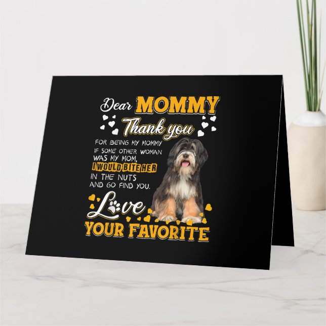 Tibetansk terrier Bäste Mamma för att jag är min Kort (Framsida)