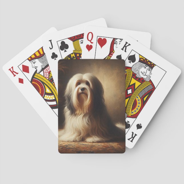 Tibetansk terrier casinokort (Baksidan)